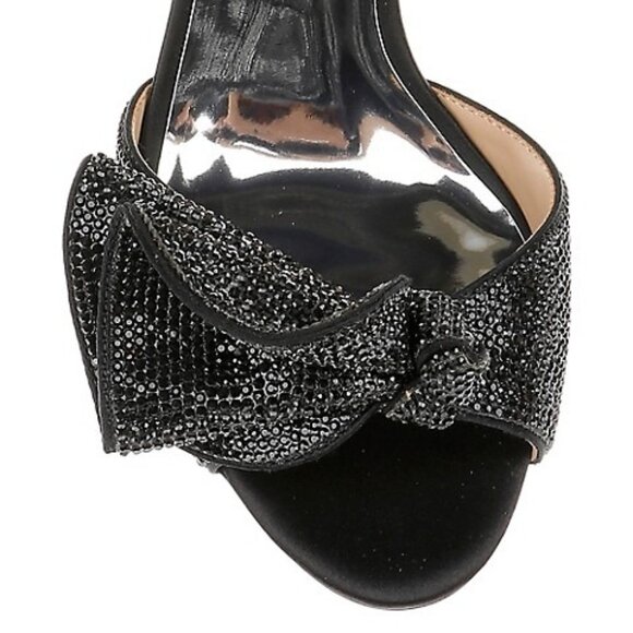 Worn Once - Badgley Mischka Womens Rennie Statement Stiletto - Black - 6 & 5.5 - Picture 3 of 4